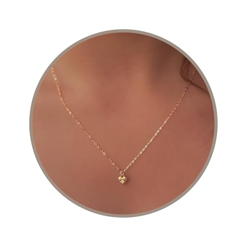 Annika Bella Zirkonia Herz Halskette, Gold Charm Halsketten, Minimalistischer Schmuck, Geschenke für Frauen, Geschenk für Sie/Freundin, Halskette für Layering Annika Bella Zirkonia Herz Halskette, Gold Charm Halsketten, Minimalistischer Schmuck, Geschenke für Frauen, Geschenk für Sie/Freundin, Halskette für Layering von Annika Bella