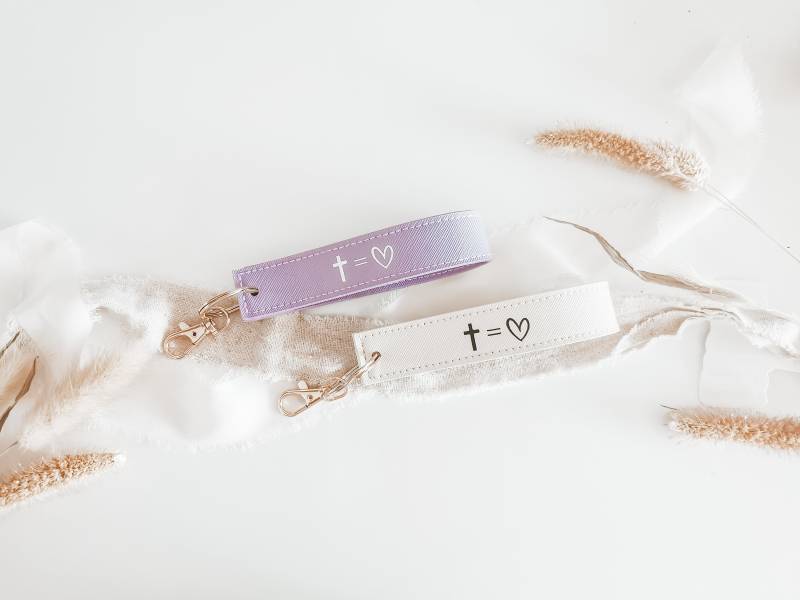 Schlüsselanhänger Mit Christlicher Botschaft, Kreuz = Liebe von AnnikaZacharias