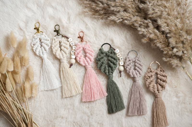 Makramee Schlüsselanhänger Personalisierbar Makramee Schlüsselanhänger Personalisierbar von AnnisKnotenwelt