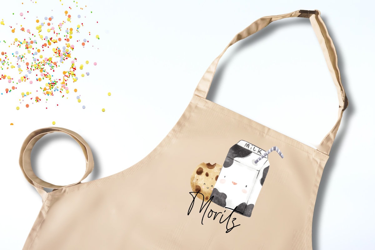 Kinderschürze | Kochschürze Backschürze Für Kinder Schürze Personalisiert 2 Größen Malschürze Cookies & Milk Kinderschürze | Kochschürze Backschürze Für Kinder Schürze Personalisiert 2 Größen Malschürze Cookies & Milk von Anniundava