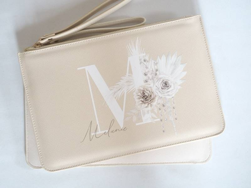 Personalisierte Clutch Boho , Täschchen, Brauttasche, Handtasche | Geschenk Trauzeugin von Anniundava