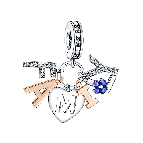 Annmors 925 Sterling Silber Bead Charms für Europäische Armbänder und Halskette Family Perlen mit 5A Zirkonia,Weihnachten, Valentinstag, Muttertag, Geschenkanhänger für Frauen und Mädchen von Annmors