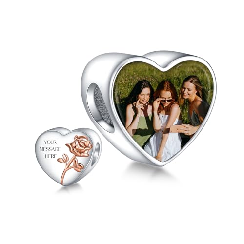 Annmors 925 Sterling Silber Charm Personalisierte Foto Anhänger fit Armband Halskette Maßgeschneiderte Herzform June Rose Bild Perle Frauen Mädchen Katzen Hunde Baby Familie Annmors 925 Sterling Silber Charm Personalisierte Foto Anhänger fit Armband Halskette Maßgeschneiderte Herzform June Rose Bild Perle Frauen Mädchen Katzen Hunde Baby Familie von Annmors
