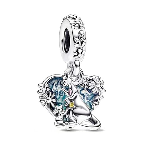 Annmors Charm 925 Sterling Silber Bead Charms Moom & Kangaroo with Cubic Zirconia für Europäische Armbänder und Halskette,Schmuck Geschenk für Damen Herren von Annmors