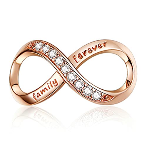 Annmors Charm Rosegold Infinite love Anhänger S925 Sterling Silber Sparkling Bracelet Bead with Cubic Zirconia für Europäische Armbänder und Halskette,Schmuck Geschenk für Damen Herren von Annmors