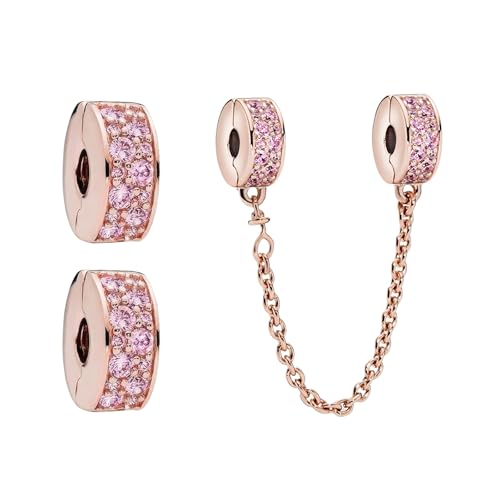 Annmors Clip Stopper Sicherheitskette S925 Sterling Silber Damen Armbänder Halskette Pendant von Annmors