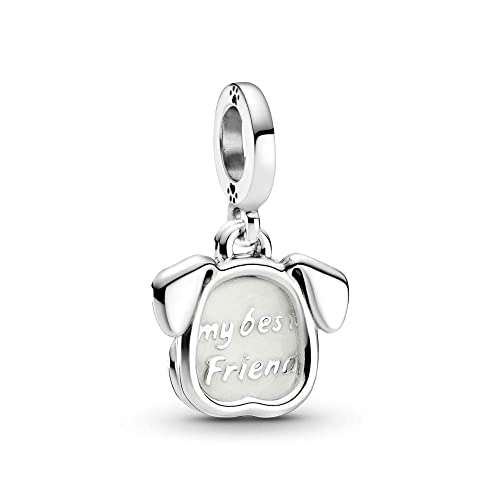 Annmors Jewelry Charme Best Friend Dog Anhänger S925 Sterling Silber Bracelet Bead with Cubic Zirconioa für Europäische Armbänder Halskette,Schmuck Geschenk für Damen Herren von Annmors