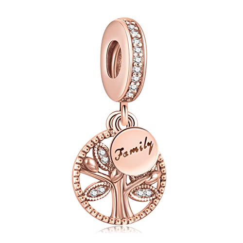 Annmors Jewelry Charme Rosegold Family Tree Anhänger S925 Sterling Silber Bracelet Bead with Cubic Zirconioa für Europäische Armbänder Halskette,Schmuck Geschenk für Damen Herren Annmors Jewelry Charme Rosegold Family Tree Anhänger S925 Sterling Silber Bracelet Bead with Cubic Zirconioa für Europäische Armbänder Halskette,Schmuck Geschenk für Damen Herren von Annmors