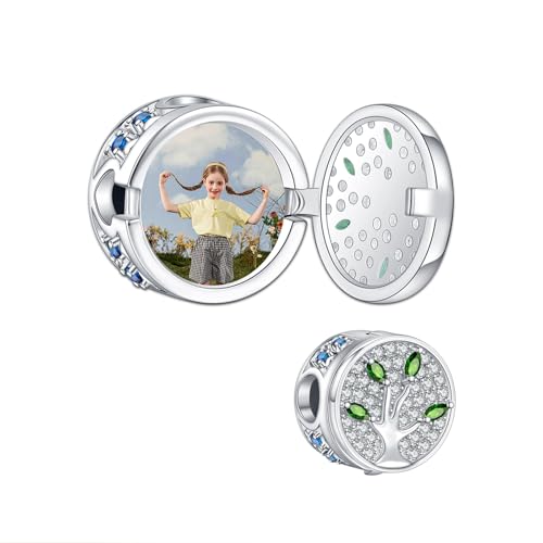 Annmors Personalisierte Charm 925 Sterling Silber Foto Beaded DIY Armband Charm Geburtstagsgeschenke für Familie Freunde Annmors Personalisierte Charm 925 Sterling Silber Foto Beaded DIY Armband Charm Geburtstagsgeschenke für Familie Freunde von Annmors