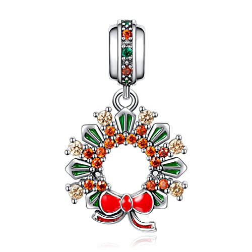 Annmors Christmas wreath Charm 925 Sterling Silber Charms Schmuck für Europa Halsketten Schmuck Geschenk für Frau Tochter Annmors Christmas wreath Charm 925 Sterling Silber Charms Schmuck für Europa Halsketten Schmuck Geschenk für Frau Tochter von Annmors
