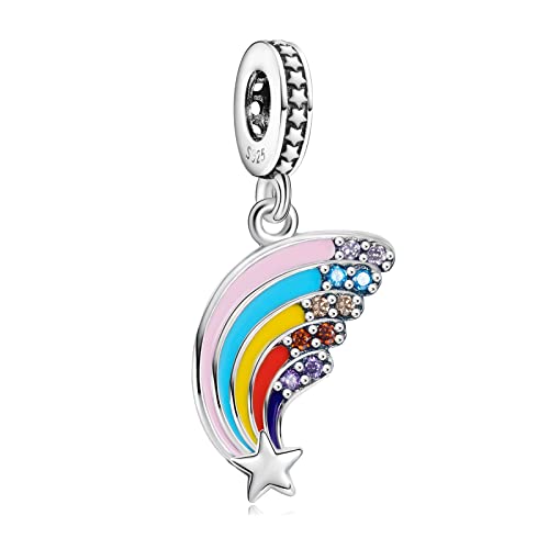 Annmors Animals Charms Bunter Regenbogen 925 Sterling Silver Animal Bead Pendant for Bracelet&Necklace,Birthday Mother's day Jewelry Gifts for Women Girls von Annmors