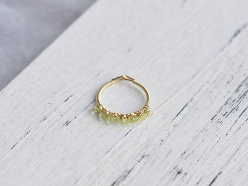 Natürliche Alexandrit Ringe Herren Und Frauen Ring, Echte Juni Birthstone Ringe, Draht Wickeln Gold Für Ihn von AnnoCrafts