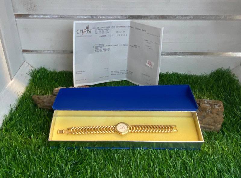 Vintage Christ Goldene Damen-Armbanduhr, Swiss Made, 1997, Zeitlos, Edel von AnnodazumalShop