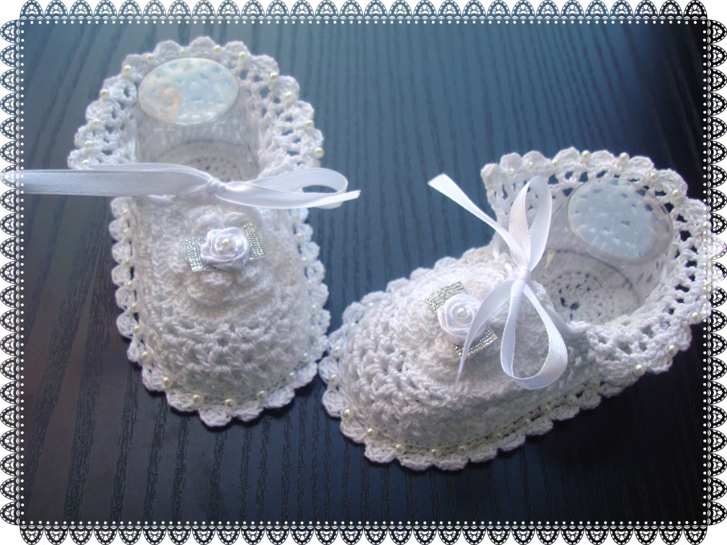 Gehäkelte Babyschuhe Zur Taufe von AnnoushkaFashion