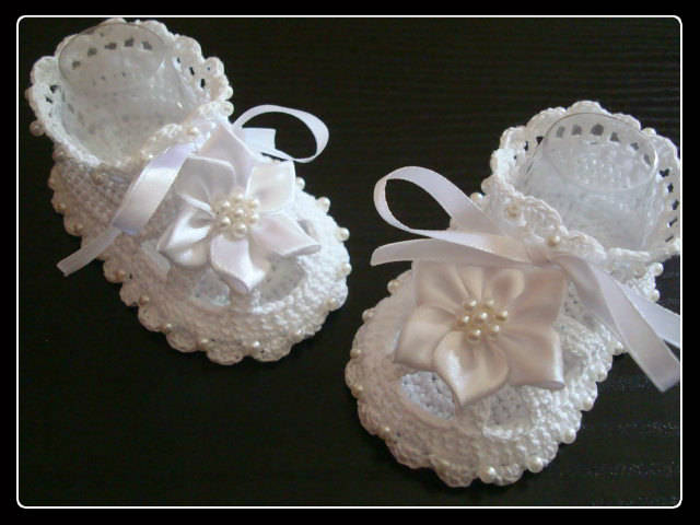 Handgehäkelte Baby Booties.stricken Häkeln Taufe Booties-Sandalen.taufe Booties, Weiße Gehäkelte Sommer Booties von AnnoushkaFashion