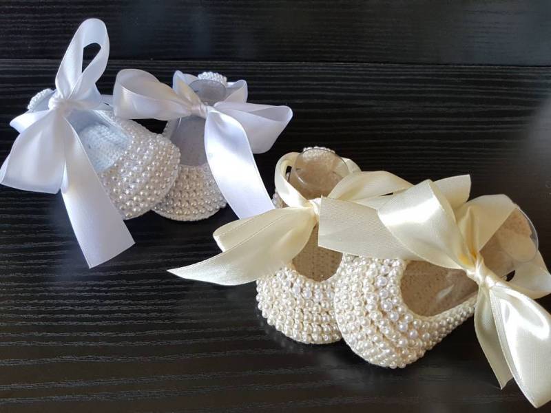 Емчуг Крючком Детская Обувь. Елые Или Ежевые Балетки Принцессы.ручnav Вязка М Ей. Етские Балетки von AnnoushkaFashion