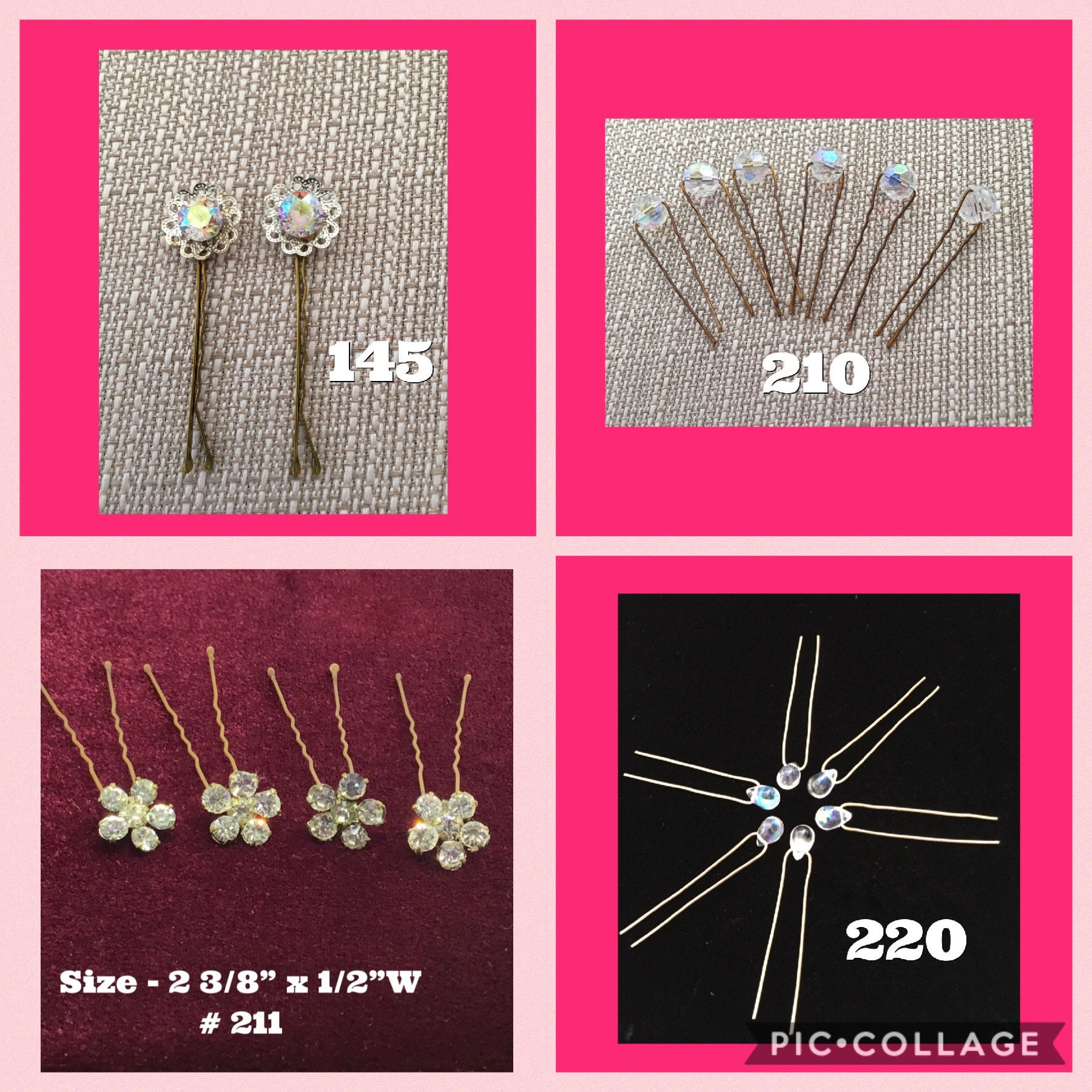 Blume Bobby Pin Haar-Accessoires | Set Von 4 Und 6 Schillernde Runde Strass Nr. 145 - 220 Blume Bobby Pin Haar-Accessoires | Set Von 4 Und 6 Schillernde Runde Strass Nr. 145 - 220 von AnnsUnlimitedAcces