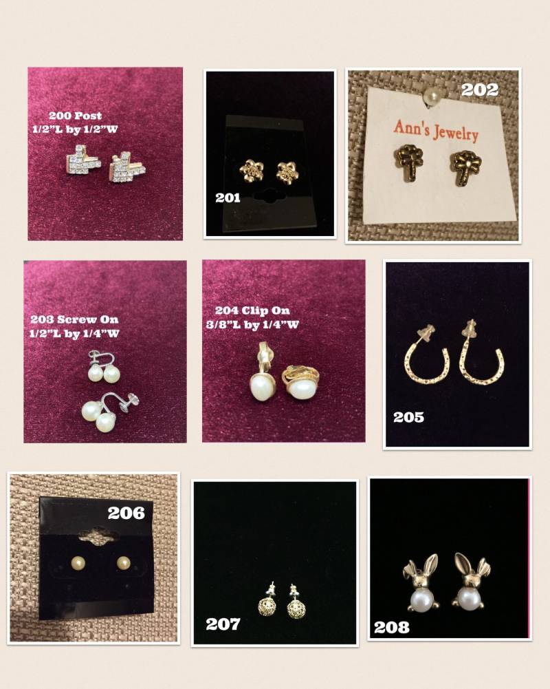 Mode Ohrstecker , Kleine Pierced Posts, Clip Ons Und Schrauben - Artikel # 200 208 Mode Ohrstecker , Kleine Pierced Posts, Clip Ons Und Schrauben - Artikel # 200 208 von AnnsUnlimitedAcces