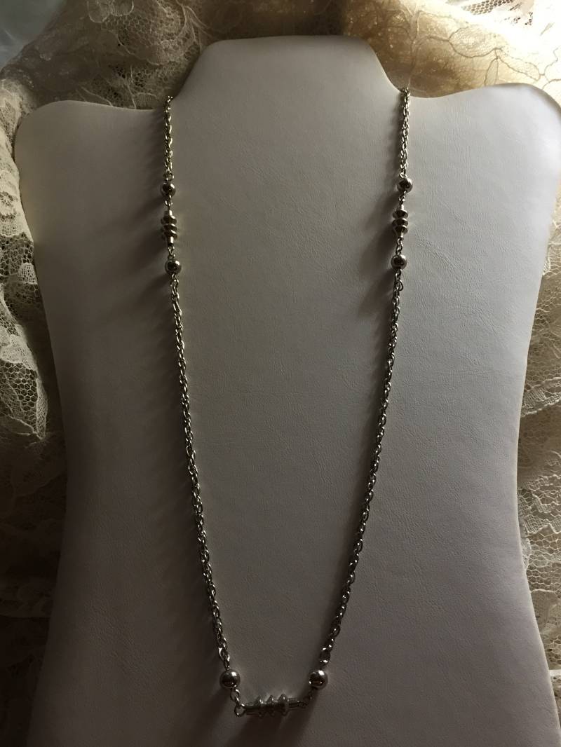 Silver Chain Link Halskette, Perlenlink-Halskette, Jr.teen #993 Silver Chain Link Halskette, Perlenlink-Halskette, Jr.teen #993 von AnnsUnlimitedAcces