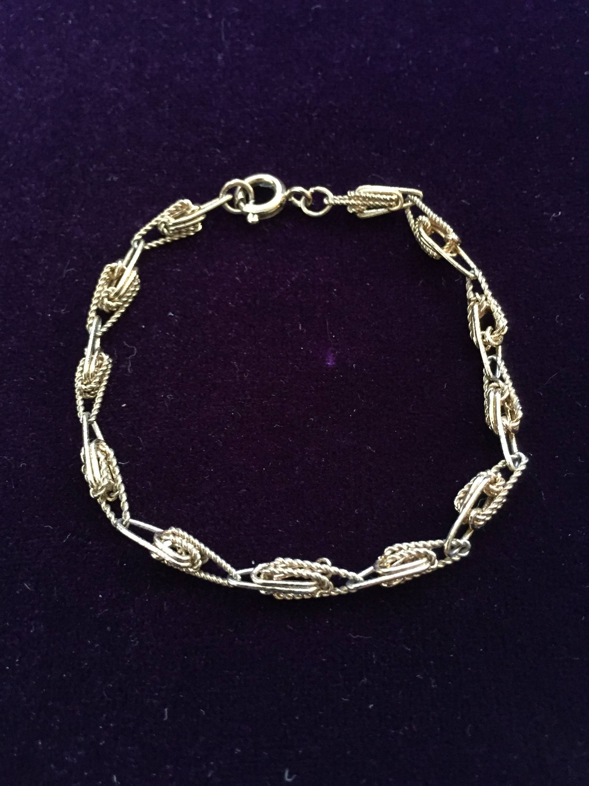 Vintage Gold-Armband, Nugget-Gliederarmband, Retro-Mode-Armband, Gold Elektro Vernickelt # 670 Vintage Gold-Armband, Nugget-Gliederarmband, Retro-Mode-Armband, Gold Elektro Vernickelt # 670 von AnnsUnlimitedAcces