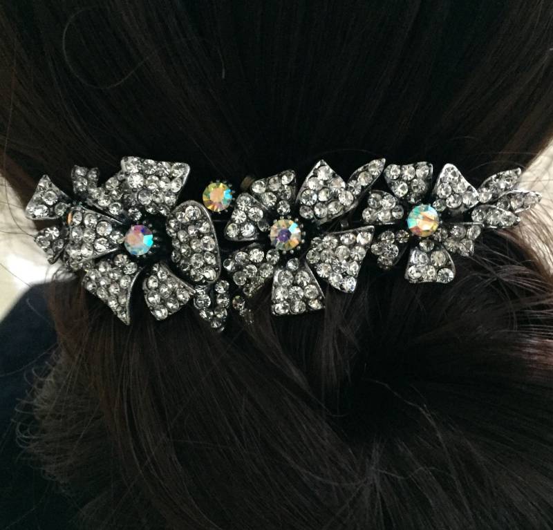 strass Schillernde Blume Haarspange, Braut Vintage Haarspange - Retro-Haar-Clips Nr. 1113 strass Schillernde Blume Haarspange, Braut Vintage Haarspange - Retro-Haar-Clips Nr. 1113 von AnnsUnlimitedAcces