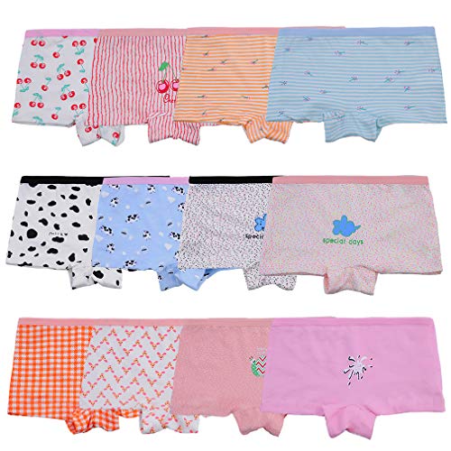 Anntry Kinder-Unterwäschen Baumwollene Boyshort Höschen für Kleine Mädchen Unterhosen (Packung mit 12 Stücken) (2-4 Jahre, Farben-5) von Anntry