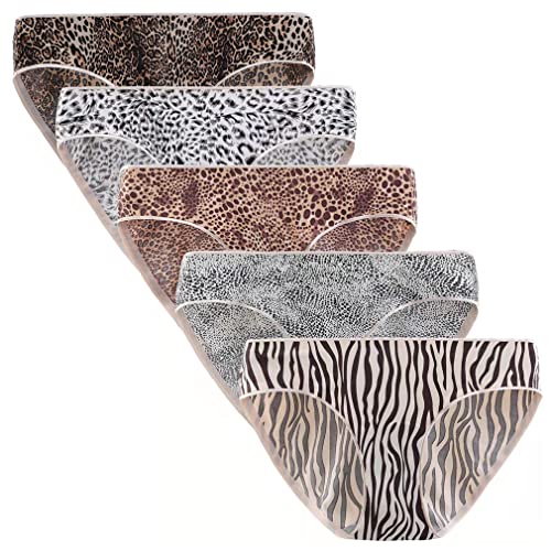 Anntry Damen Nahtlose Unterwäsche Atmungsaktive Höschen Weicher Stretch Hipster Bikini Unterwäsche 5er-Pack (L, Farbe -1) von Anntry