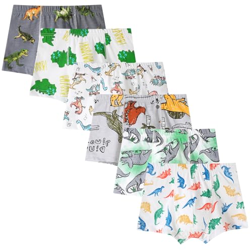 Anntry Kinder Weiche Baumwollene Unterwäschen Kleinkind 6 Pack Kleine Jungen Sortiert Boxer Shorts Slips 2-9 Jahre von Anntry