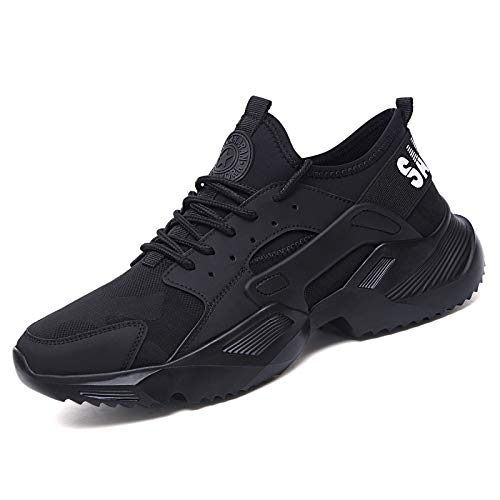 Annvia Sicherheitsschuhe Für Herren Leicht Stahlkappe Sportschuhe Arbeitsstiefel Atmungsaktive Sneakers Industrieschuhe Schwarz - Schwarz01 - Größe: 43 EU von Annvia