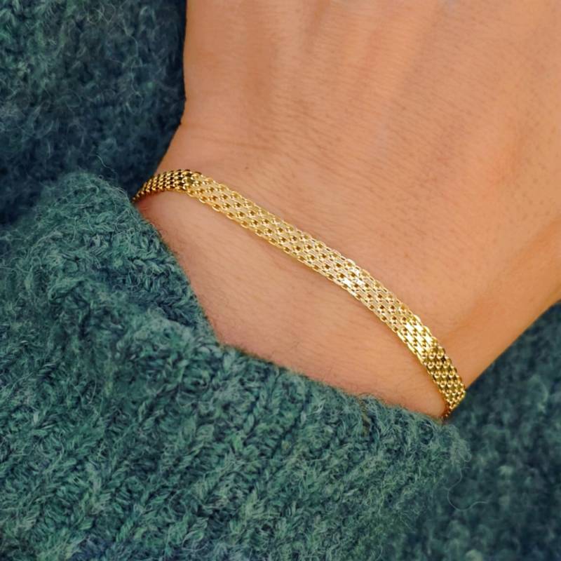 Bismarck Armband 18K Gold Mesh 4 Mm von AnnyOnes