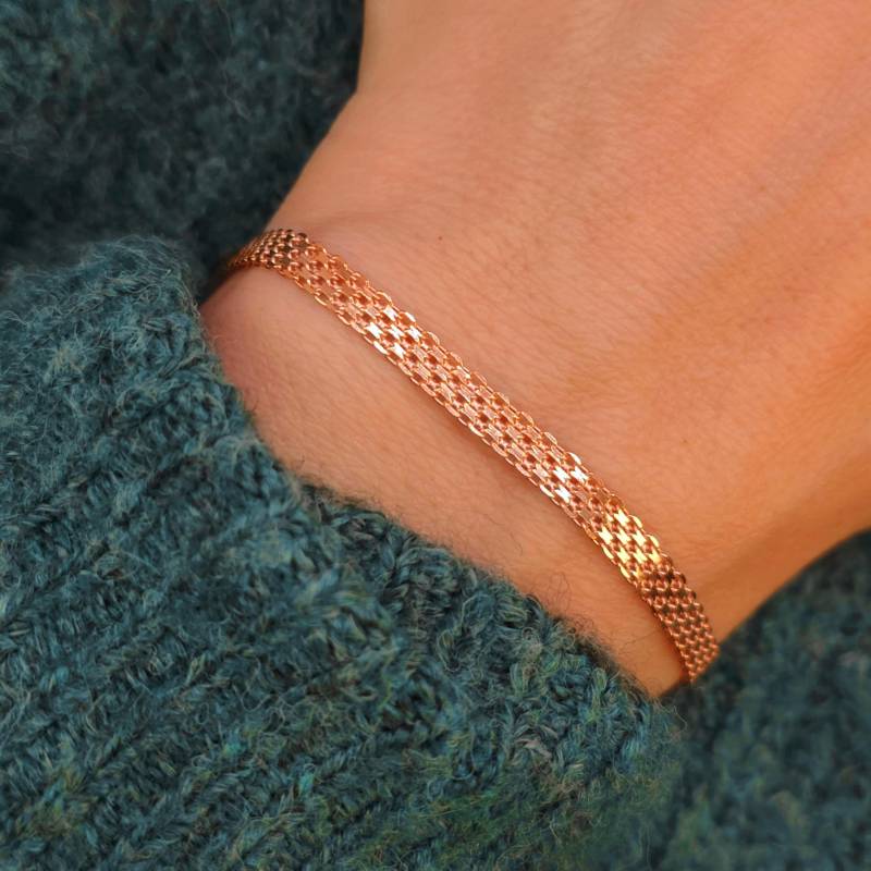 Bismarck Armband 18K Roségold Mesh 4 Mm von AnnyOnes