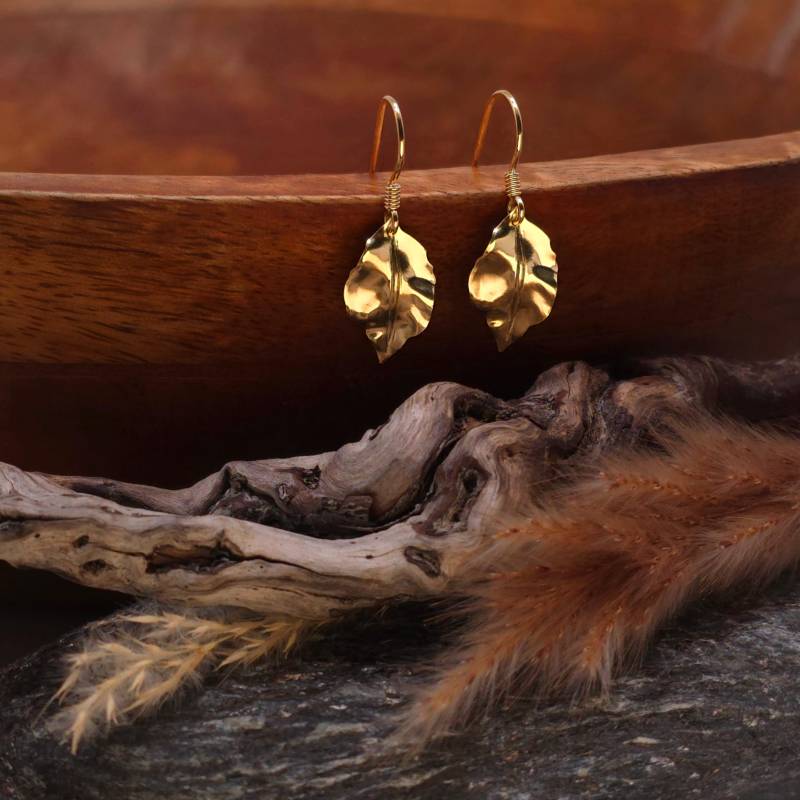 Ohrringe Blätter 18K Gold Hängeohrringe von AnnyOnes