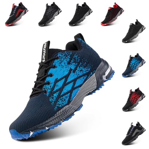 Anokar Laufschuhe Herren Turnschuhe Damen Sportschuhe Atmungsaktiv Joggingschuhe Leicht Walkingschuhe Outdoor Laufschuhe Sport Run Sneaker Blau 38 EU von Anokar