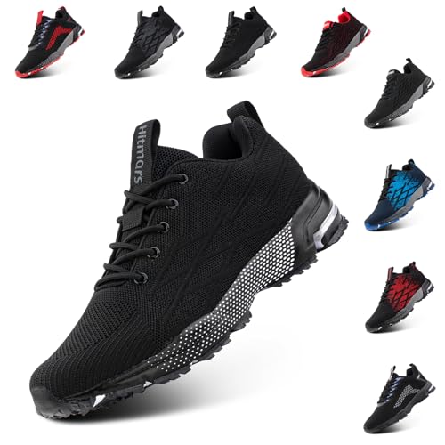 Anokar Laufschuhe Herren Turnschuhe Damen Sportschuhe Atmungsaktiv Joggingschuhe Leicht Walkingschuhe Outdoor Laufschuhe Sport Run Sneaker Schwarz 39 EU von Anokar