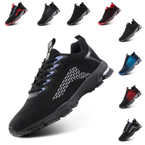 Anokar Laufschuhe Herren Turnschuhe Damen Sportschuhe Leicht Atmungsaktiv Joggingschuhe Walkingschuhe Outdoor Laufschuhe Sport Run Sneaker Schwarz 38 EU von Anokar