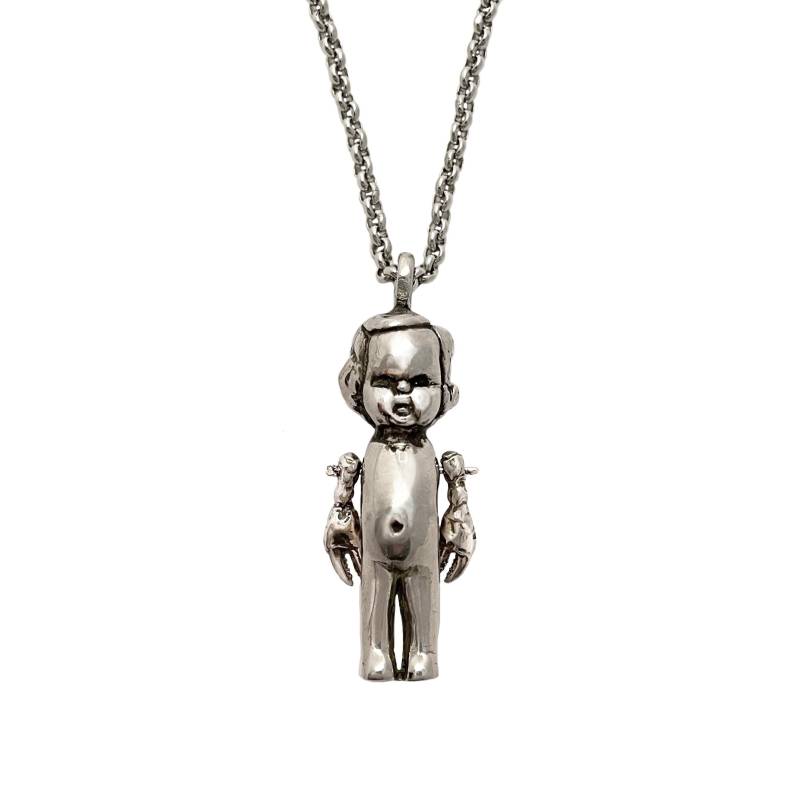 Halskette Scorpio Doll Baby Silber Gold Sterling Schmuck Hummer Krabbe von AnomalyJewelry