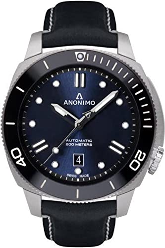 Anonimo nautilo Herren Uhr analog Automatik mit Leder Armband AM100209006A03 von Anonimo