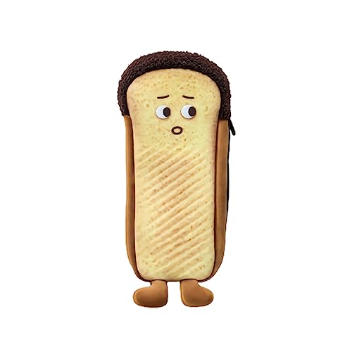 Anopo Brot Federmäppchen Neuheit Toast Baguette Brot Federmäppchen Niedlich Kawaii Stationäre Tasche Ängstliches Brot von Anopo