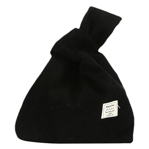 Anopo Damen Geknotet Tasche Kleine Handtaschen Niedliche Ästhetische Geldbörse Handgelenk Tasche Mode Tote Bag Schwarz von Anopo