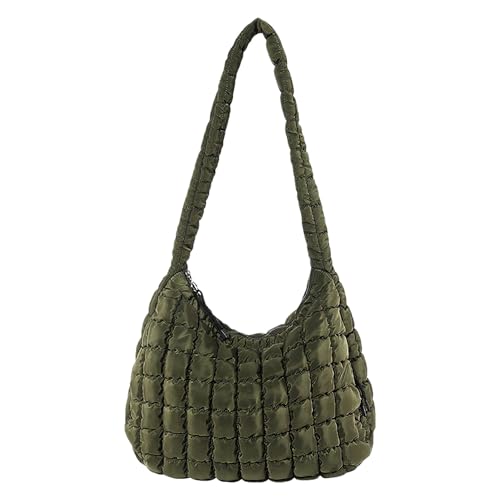 Anopo Gepolsterte Tragetasche für Damen Große Hobo-Umhängetasche mit Reißverschluss Gesteppte Handtasche für Reisen Arbeit Alltag Militärgrün Anopo Gepolsterte Tragetasche für Damen Große Hobo-Umhängetasche mit Reißverschluss Gesteppte Handtasche für Reisen Arbeit Alltag Militärgrün von Anopo