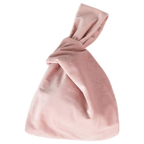 Anopo Kleiner Samt Handgelenkstasche für Damen Elegante Clutch Abendtasche Handtasche Tote Bag Rosa von Anopo