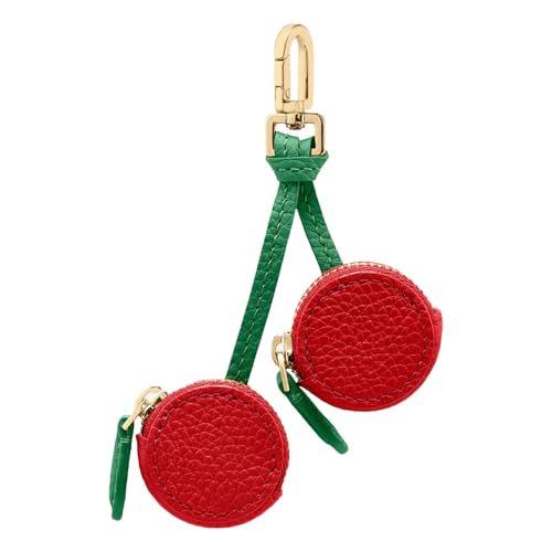 Anopo Münzbörse Schlüsselanhänger in Kirschform Kleiner Charmbeutel für Handtaschen und Rucksäcke von Anopo