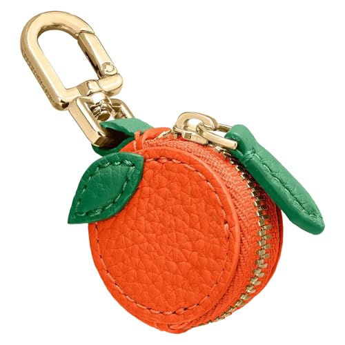 Anopo Münzbörse Schlüsselanhänger in Orangenform Kleiner Charmbeutel für Handtaschen und Rucksäcke von Anopo