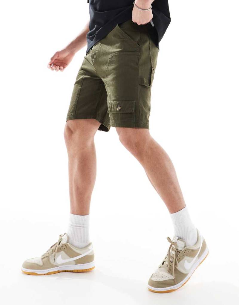 Another Influence - Carpenter-Shorts in Khaki mit lockerem Schnitt-Grün von Another Influence