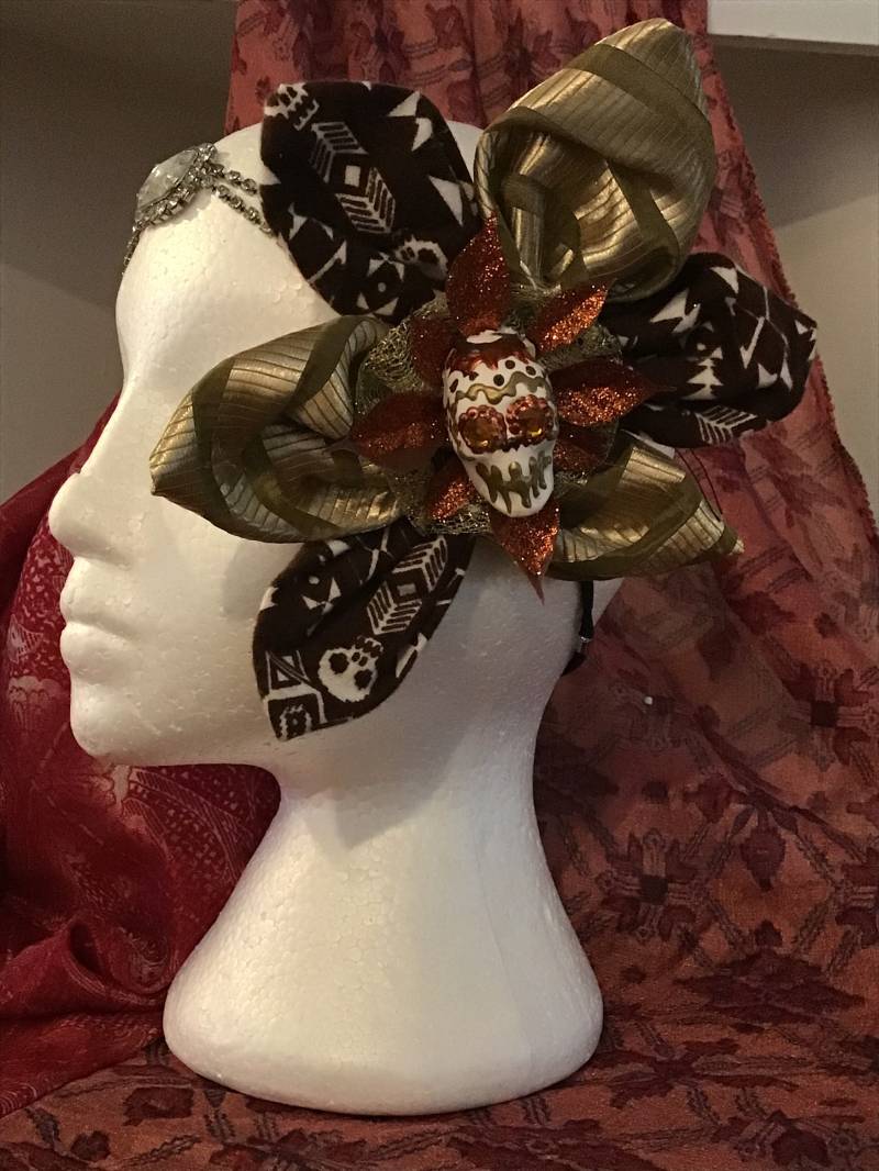 Steampunk'd Steampunk Style Haar Fascinator Haarclip Sugar Skull von AnotherDancingSkull