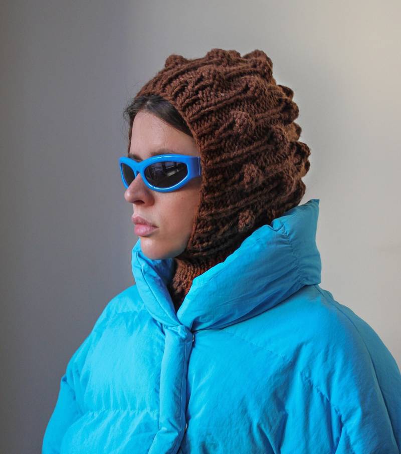 Balaclava Teddy Brains Mit Dimensionaler Tuck-stricktechnik von AnotherHatBag