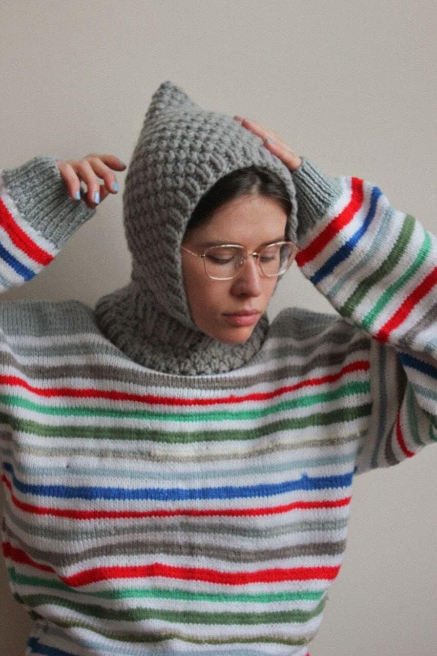 Balaclava Woll-Chunky-Mütze in Grau, Mango-Socken-Balaclava-Strickmütze, Strickhelm, Strickmütze, Gehäkelte Sturmhaube, Gestrickte Kapuze Balaclava Woll-Chunky-Mütze in Grau, Mango-Socken-Balaclava-Strickmütze, Strickhelm, Strickmütze, Gehäkelte Sturmhaube, Gestrickte Kapuze von AnotherHatBag