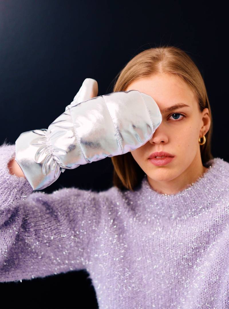 Disco Puffer Fäustlinge An Schnüren in Silber von AnotherHatBag