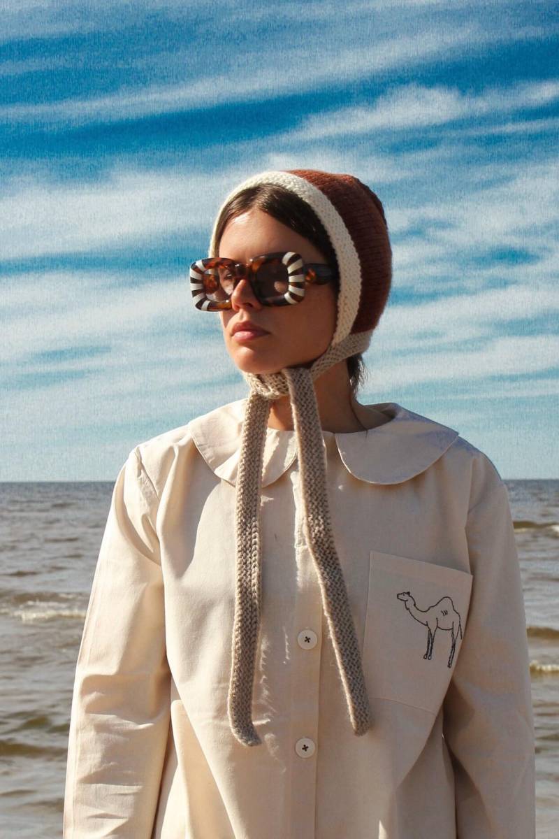 Mehrfarbige Teddy-Mütze, Handgestrickt, Für Erwachsene, Fliege, Klobige Mütze von AnotherHatBag