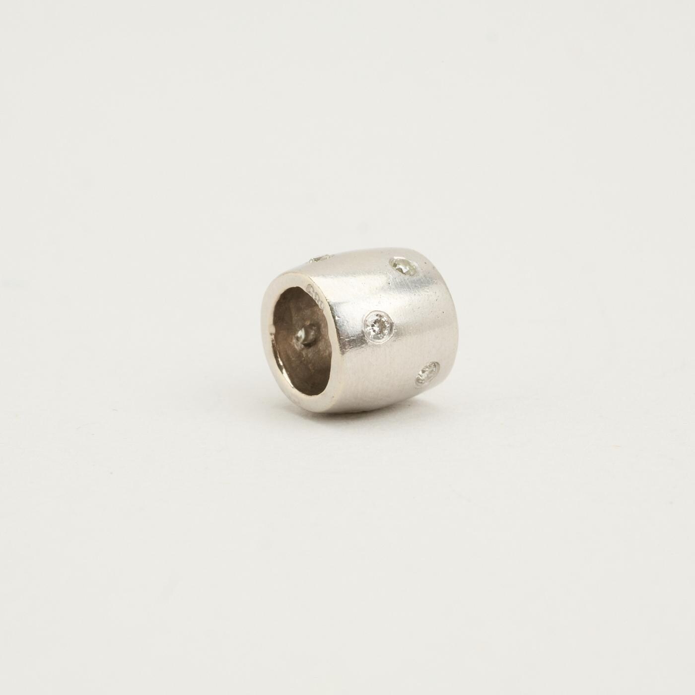 Anhänger Mit Diamant in 14K Weißgold, 8mm | Vintage Massiv Anhänger Mit Diamant in 14K Weißgold, 8mm | Vintage Massiv von AnothersLegacy